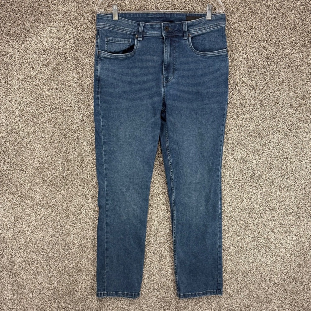 The Perfect Jean NYC Slim Thick Jeans Mens 32/32 (Fits 32/30) Blue Stretch Denim